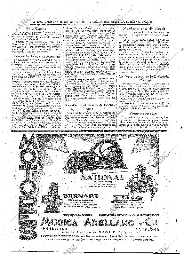 ABC MADRID 18-10-1929 página 20