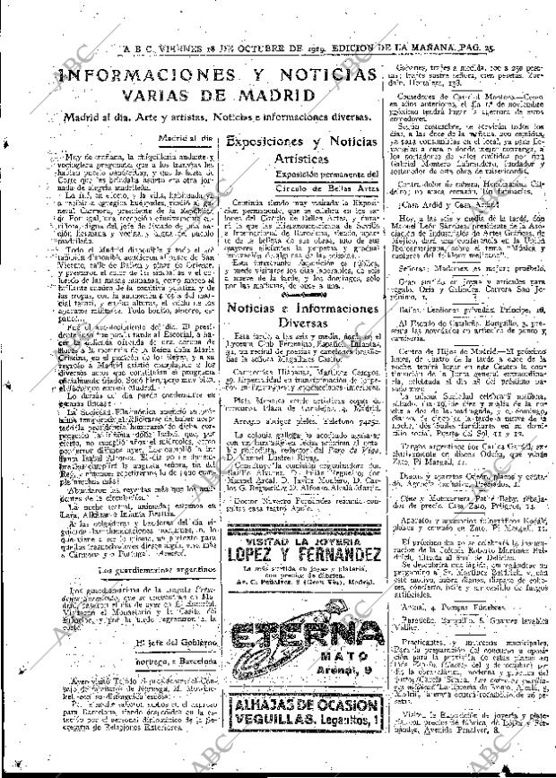 ABC MADRID 18-10-1929 página 25