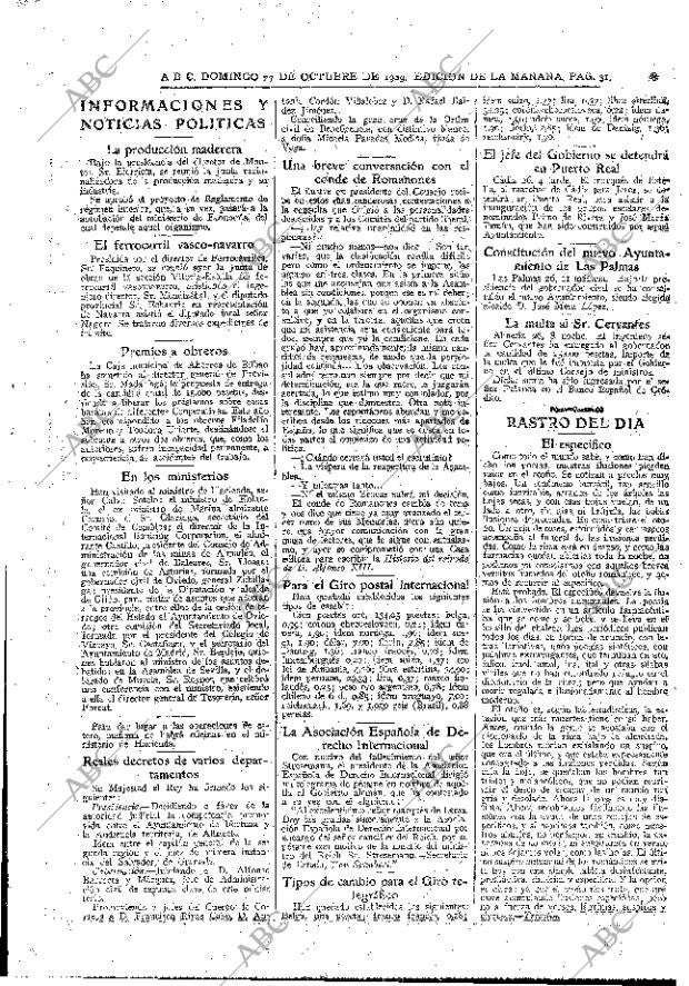ABC MADRID 27-10-1929 página 31