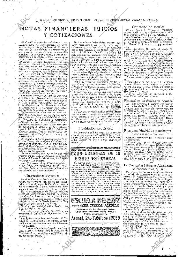 ABC MADRID 27-10-1929 página 49