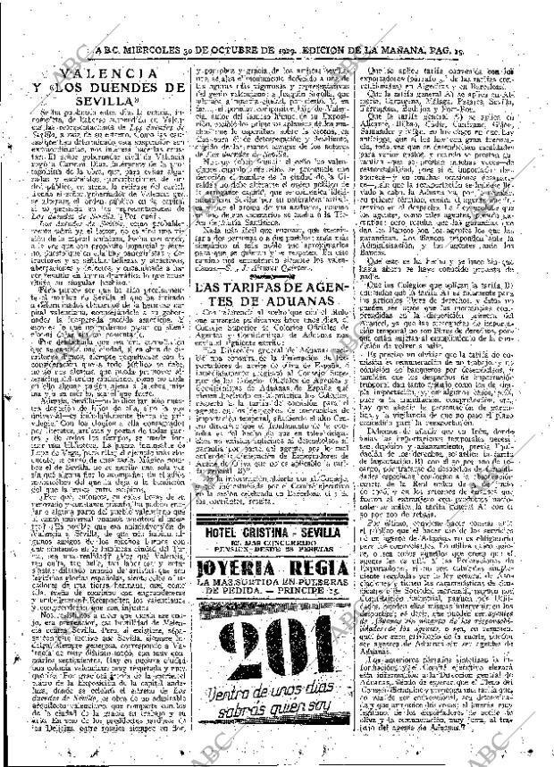 ABC MADRID 30-10-1929 página 19