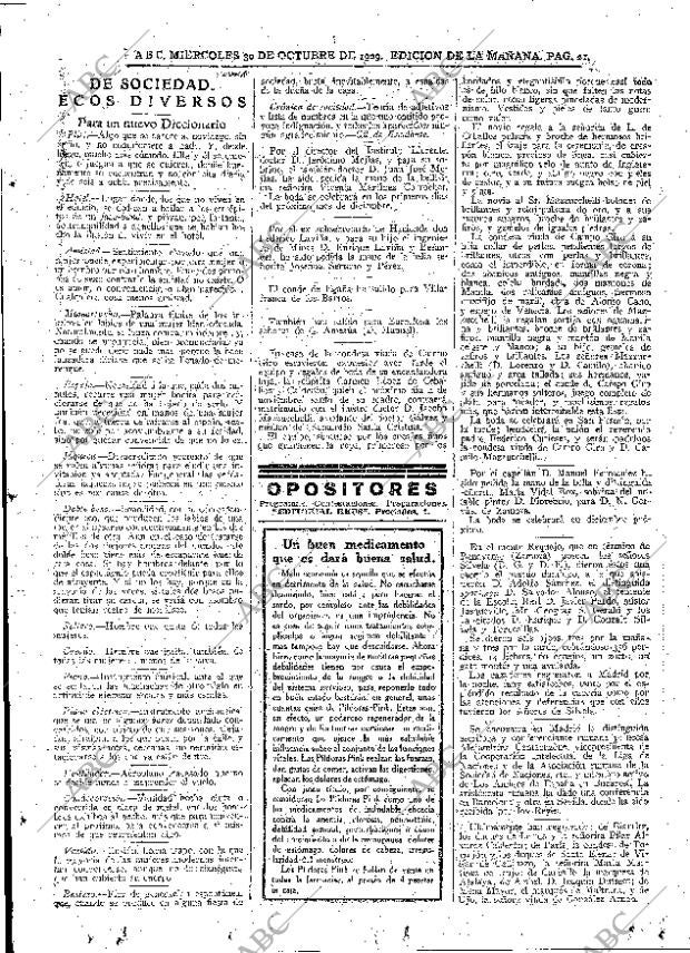 ABC MADRID 30-10-1929 página 21