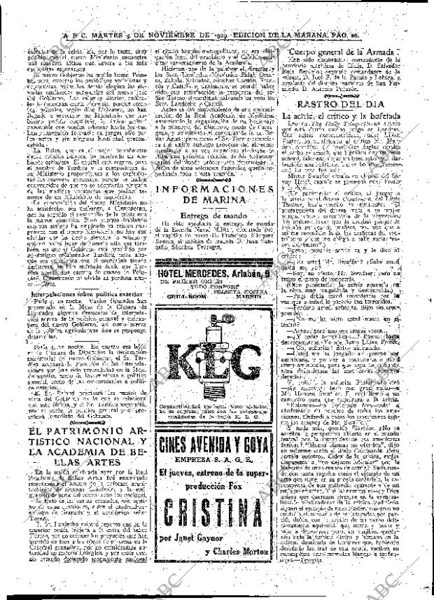 ABC MADRID 05-11-1929 página 18