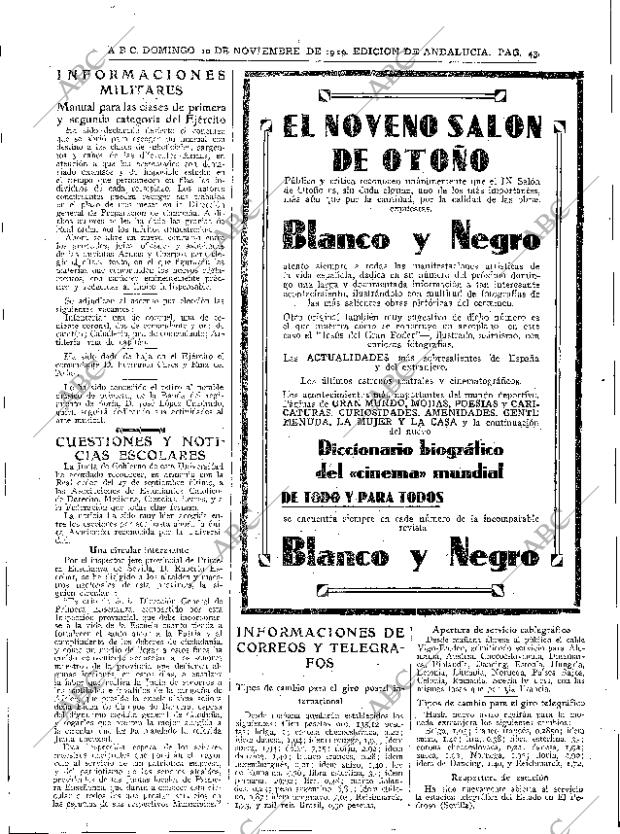 ABC SEVILLA 10-11-1929 página 43