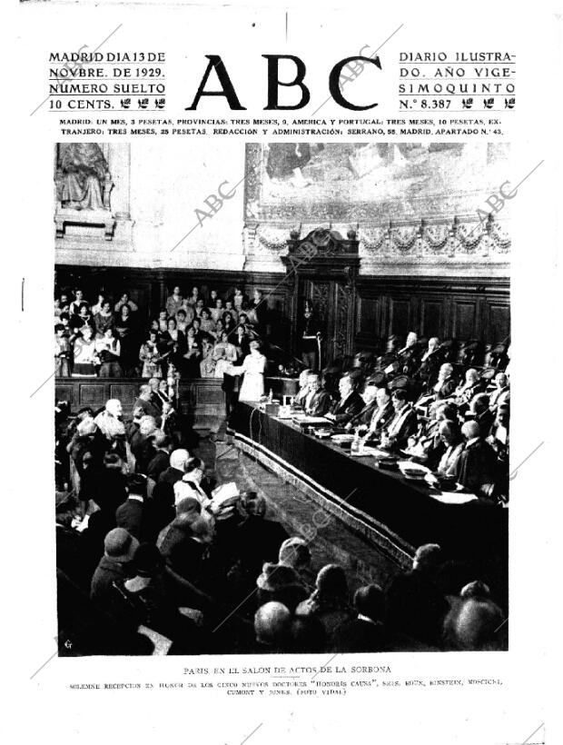 ABC MADRID 13-11-1929 página 1