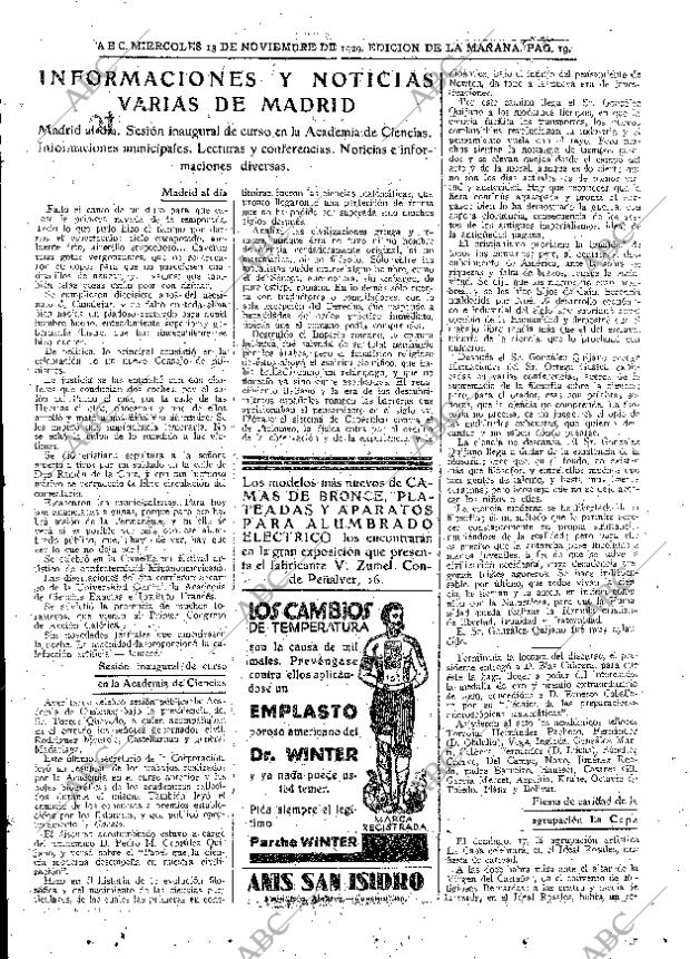 ABC MADRID 13-11-1929 página 19