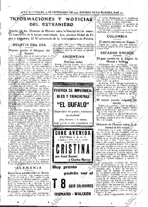 ABC MADRID 13-11-1929 página 27