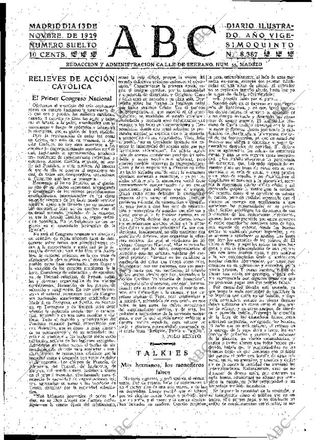 ABC MADRID 13-11-1929 página 3