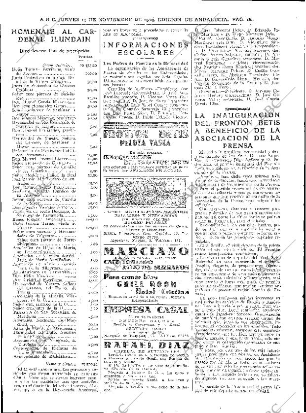 ABC SEVILLA 14-11-1929 página 16