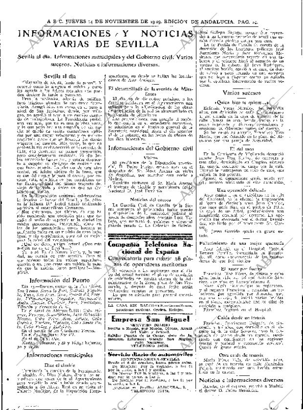 ABC SEVILLA 14-11-1929 página 19