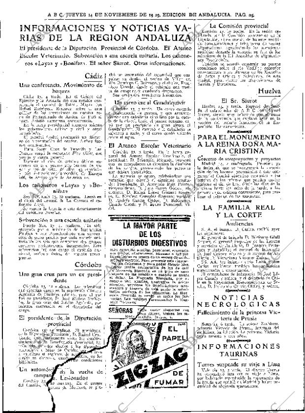 ABC SEVILLA 14-11-1929 página 25