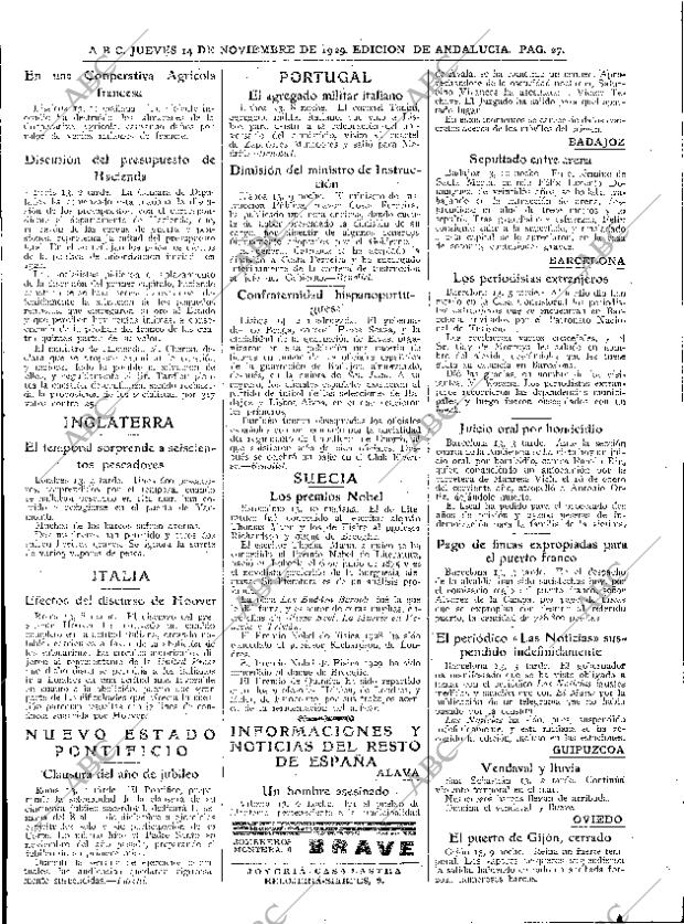 ABC SEVILLA 14-11-1929 página 27