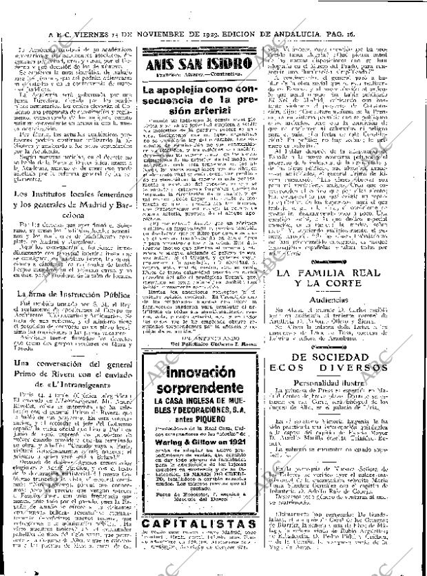 ABC SEVILLA 15-11-1929 página 16