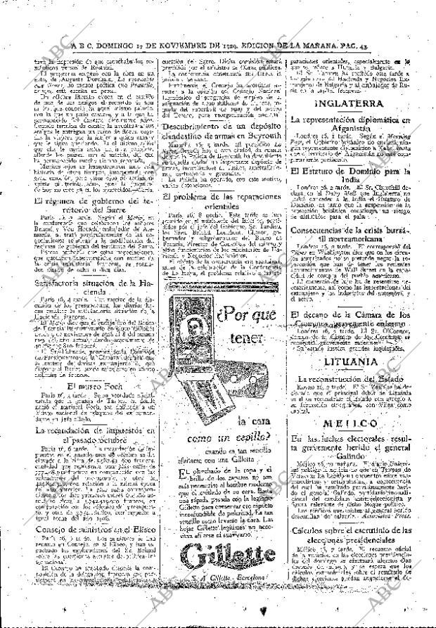 ABC MADRID 17-11-1929 página 43