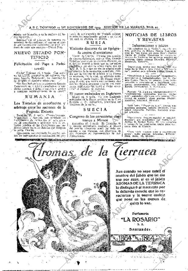 ABC MADRID 17-11-1929 página 44