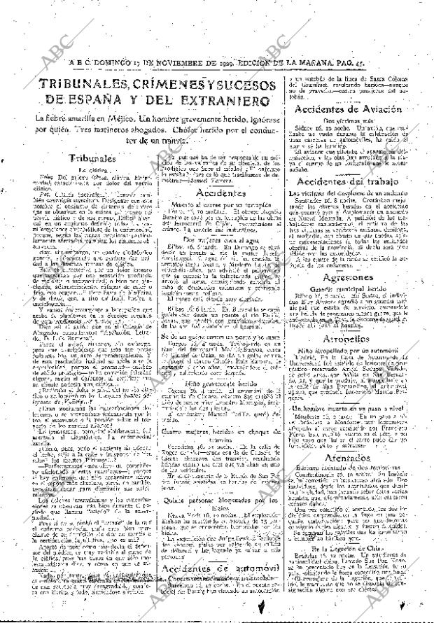 ABC MADRID 17-11-1929 página 45
