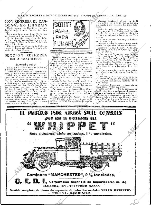 ABC SEVILLA 20-11-1929 página 43