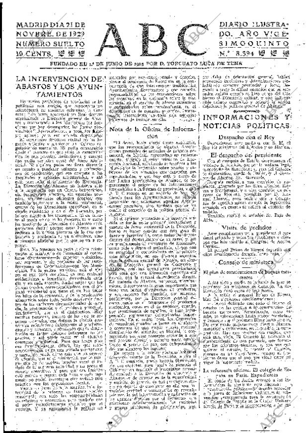 ABC MADRID 21-11-1929 página 15