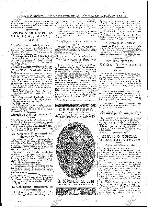 ABC MADRID 21-11-1929 página 18