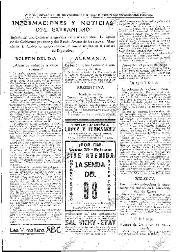 ABC MADRID 21-11-1929 página 23