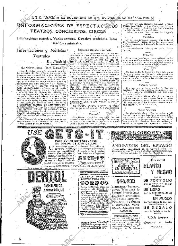 ABC MADRID 21-11-1929 página 34