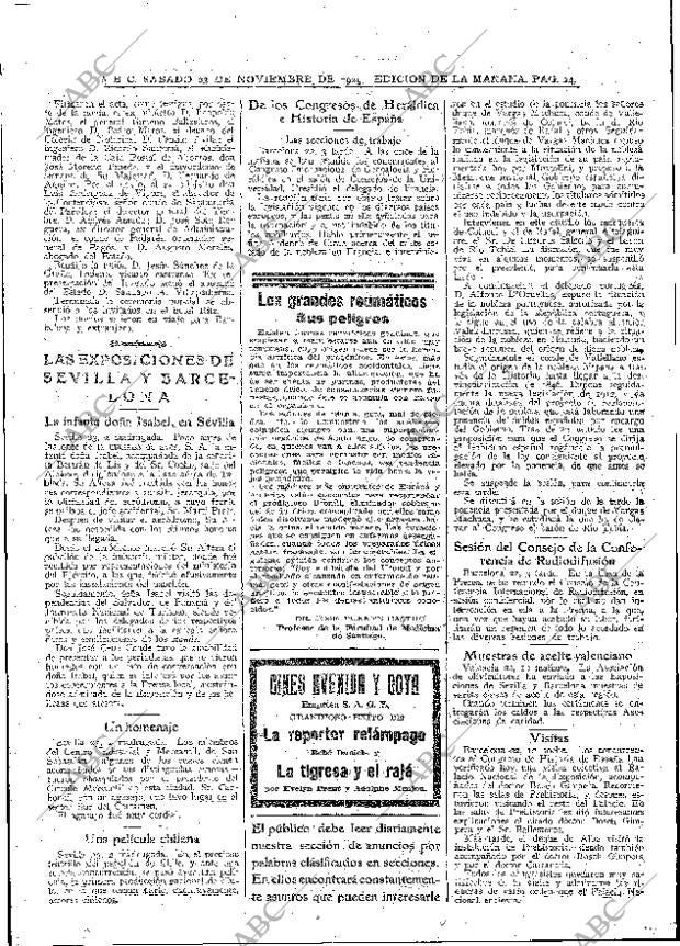 ABC MADRID 23-11-1929 página 24