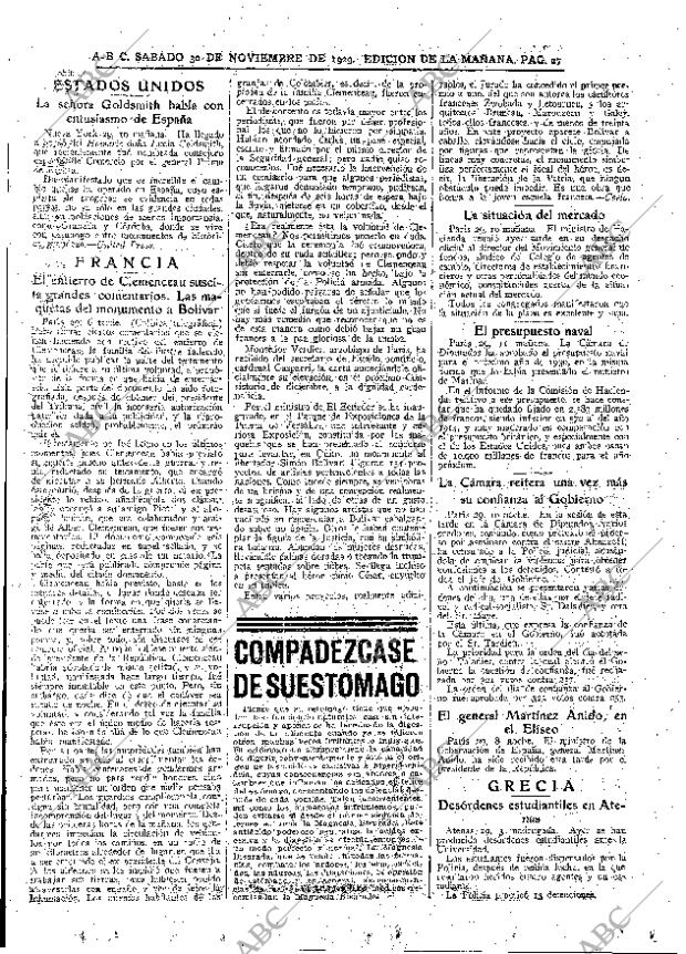 ABC MADRID 30-11-1929 página 27