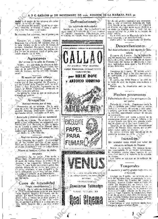 ABC MADRID 30-11-1929 página 32