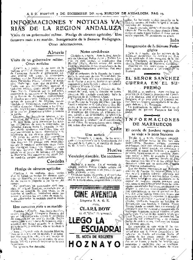 ABC SEVILLA 03-12-1929 página 23