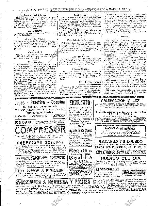 ABC MADRID 19-12-1929 página 38