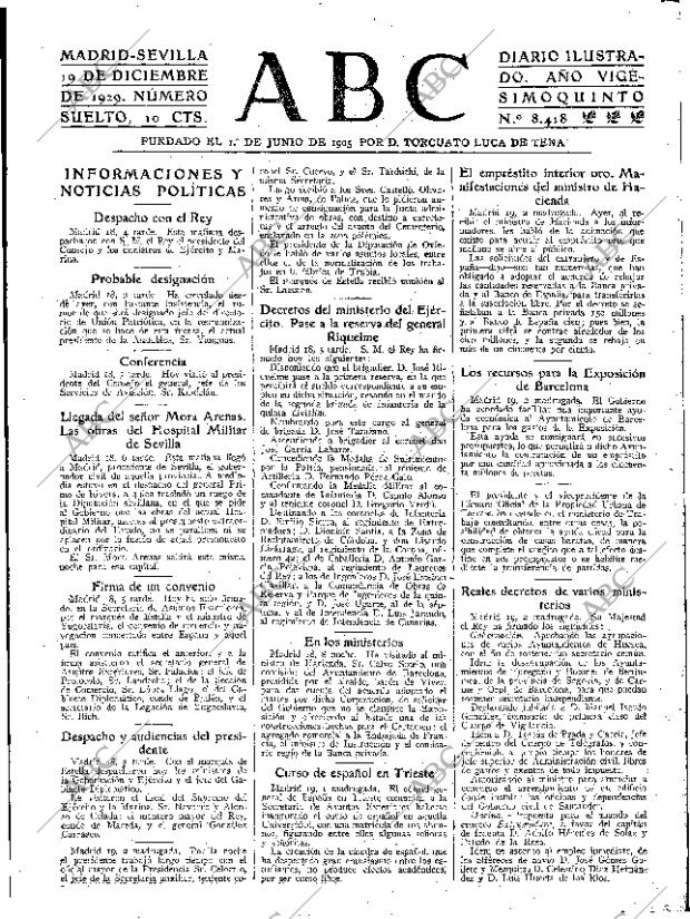 ABC SEVILLA 19-12-1929 página 15