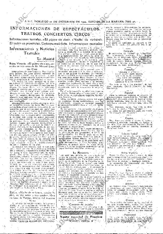 ABC MADRID 22-12-1929 página 47