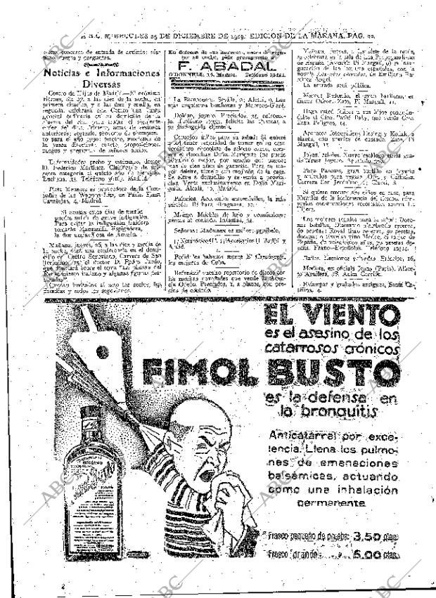 ABC MADRID 25-12-1929 página 22