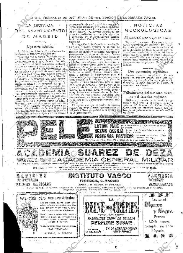 ABC MADRID 27-12-1929 página 34