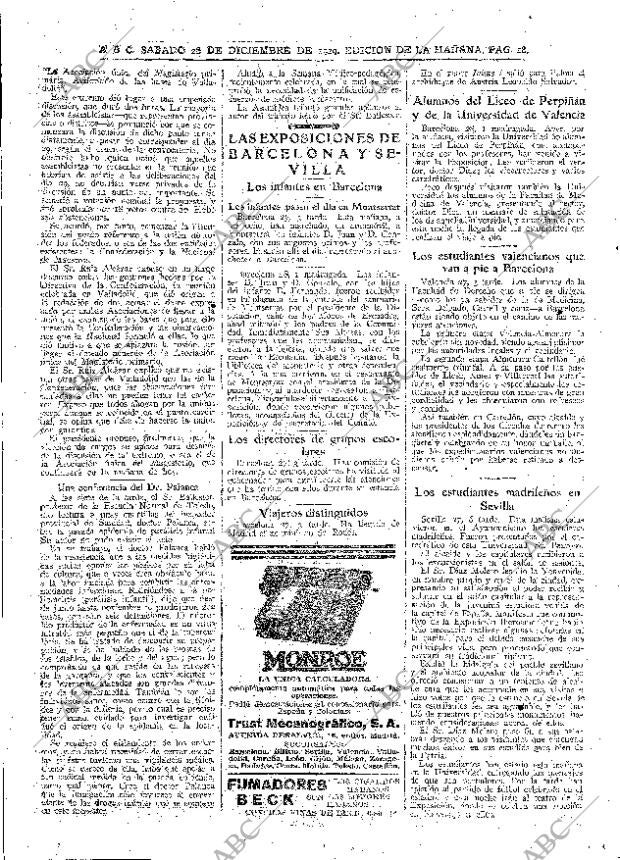 ABC MADRID 28-12-1929 página 18