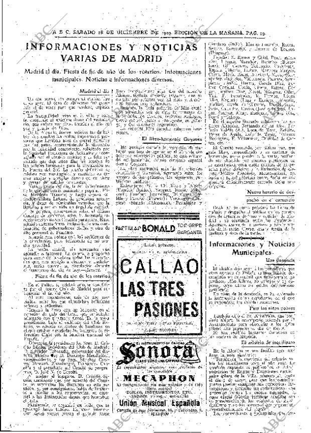 ABC MADRID 28-12-1929 página 19