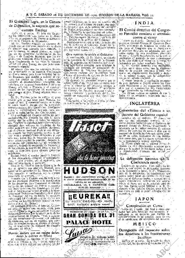 ABC MADRID 28-12-1929 página 25