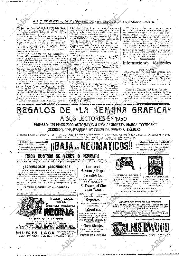 ABC MADRID 29-12-1929 página 82