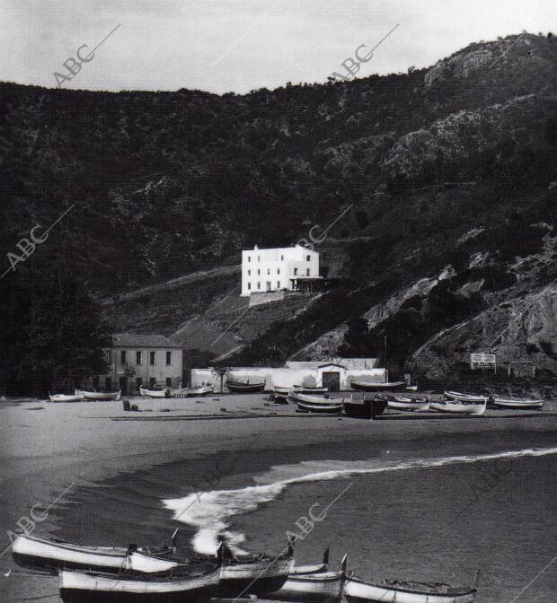 Vista De "casa Johnstone" sobre la playa de Tossa de Mar, Años 30