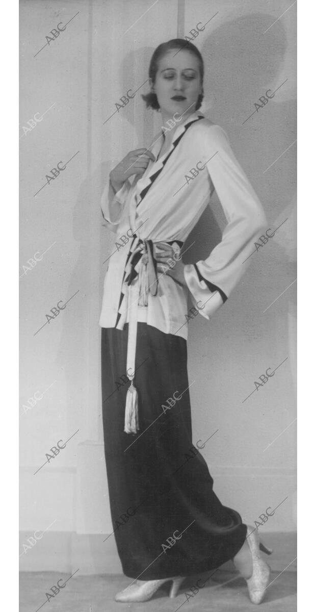 En la Imagen, pijama de 1930 modelo de Dupony Magnin