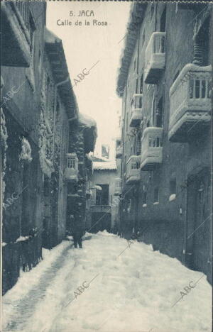 Jaca. La calle de la rosa Nevada