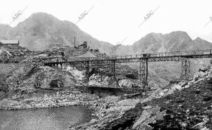 Panticosa (Huesca), 1930 (Ca.). La presa de Brazato en construcción