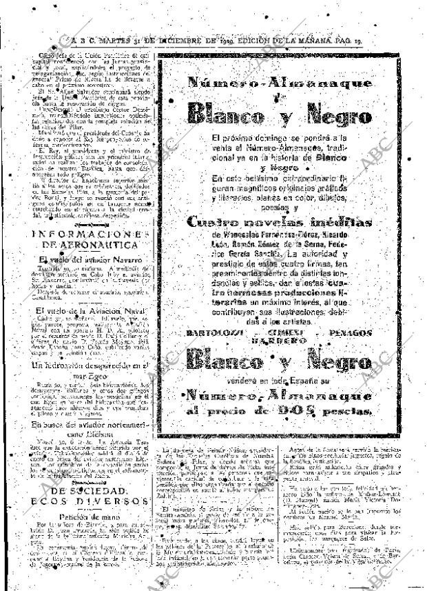 ABC MADRID 31-12-1929 página 19