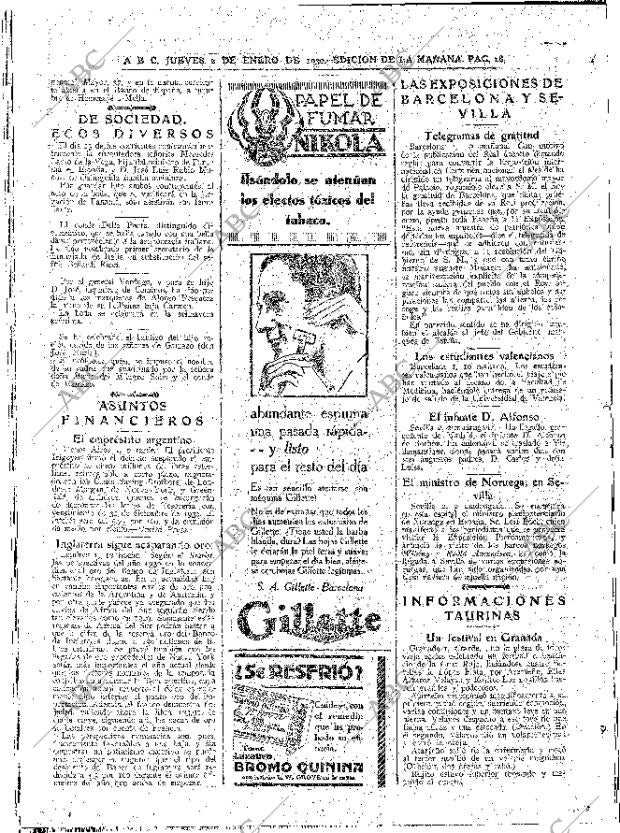 ABC MADRID 02-01-1930 página 18