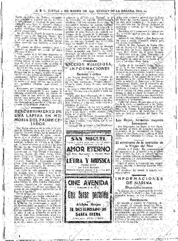 ABC MADRID 02-01-1930 página 22