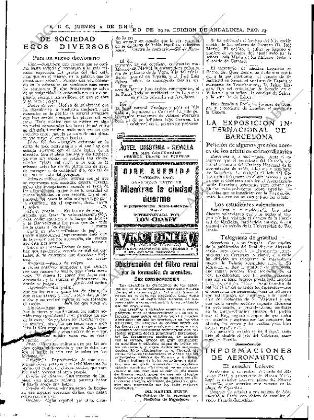 ABC SEVILLA 02-01-1930 página 21