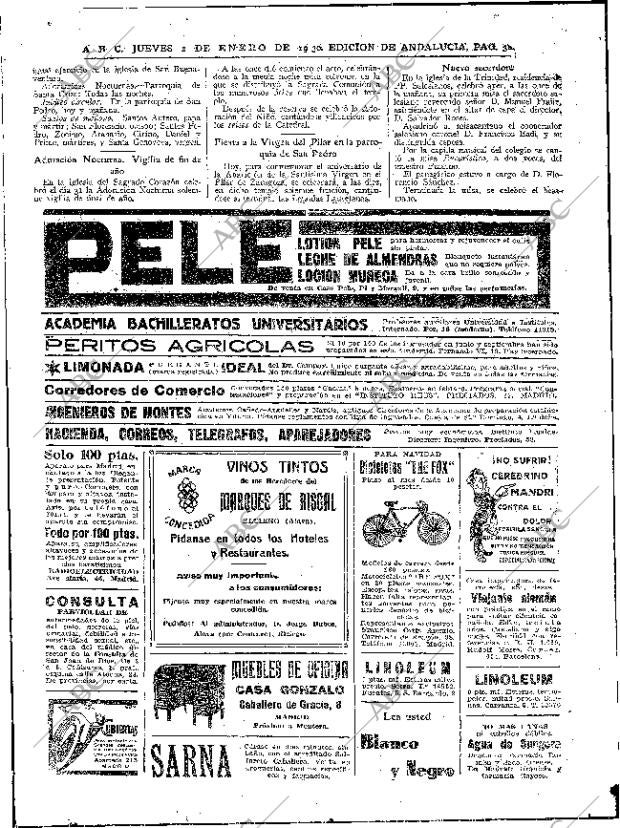ABC SEVILLA 02-01-1930 página 36