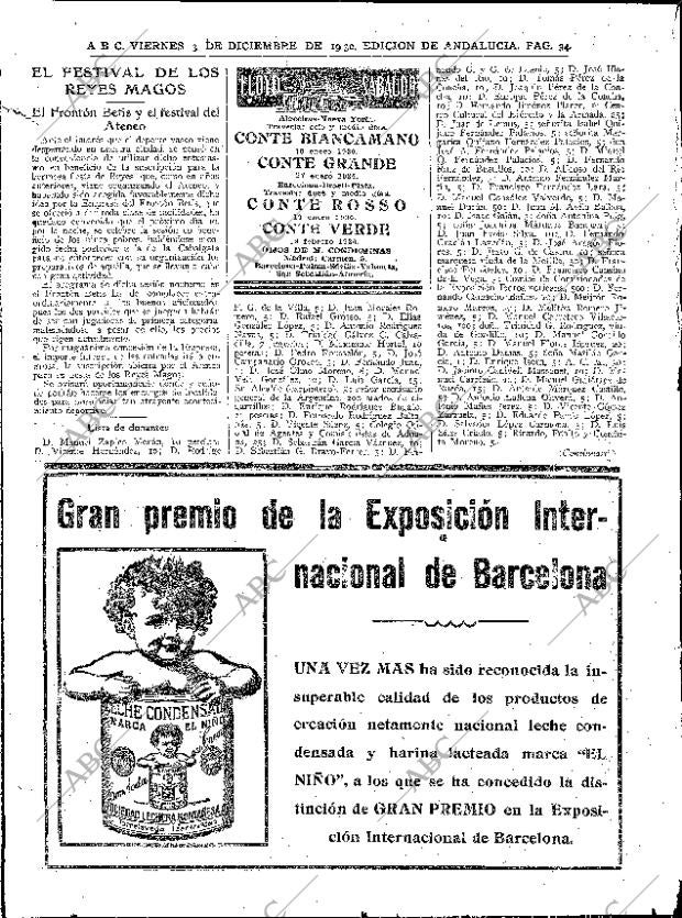 ABC SEVILLA 03-01-1930 página 34