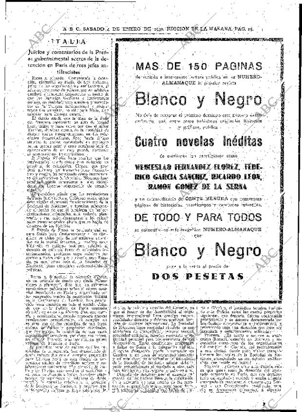 ABC MADRID 04-01-1930 página 25