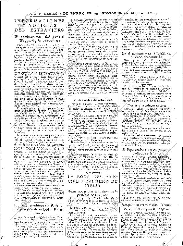 ABC SEVILLA 07-01-1930 página 23